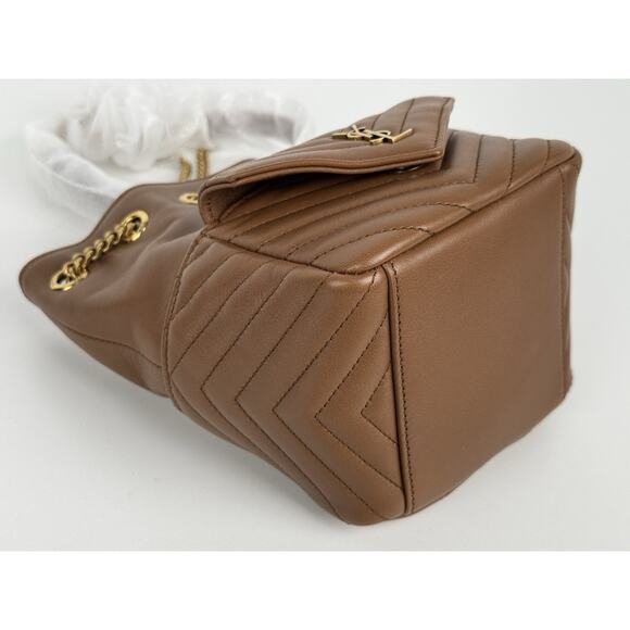 Saint Laurent Joe Nano Bucket Bag Brown Matelassé Leather with Gold Hardware C-6 - Picture 8 of 16